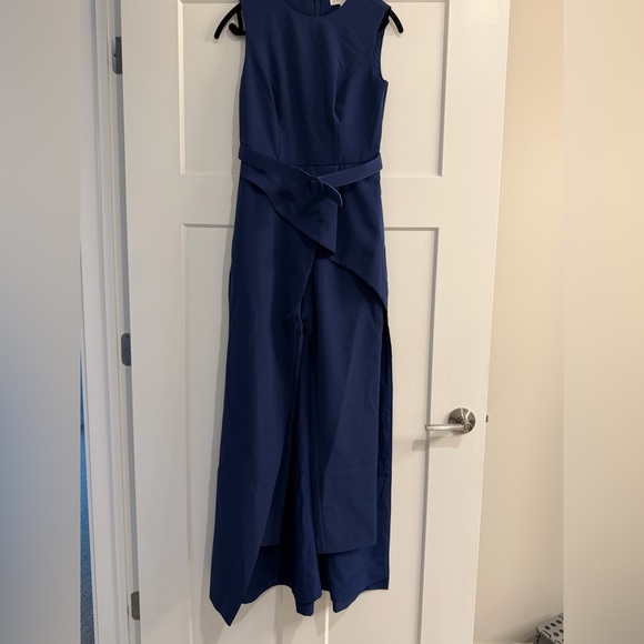 NEW without tags Kay Unger Owen Gown/Jumpsuit in color Indigo Navy - Picture 9 of 10